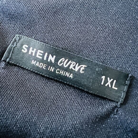 SheIn Curve Long Black Chiffon Ruffle Goth Morticia Addams Gothic Dress Plus 1XL - Picture 7 of 8